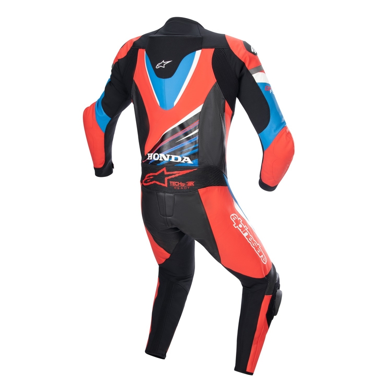 Costum de motocicletă Alpinestars GP Force Honda negru-roșu fluo-alb