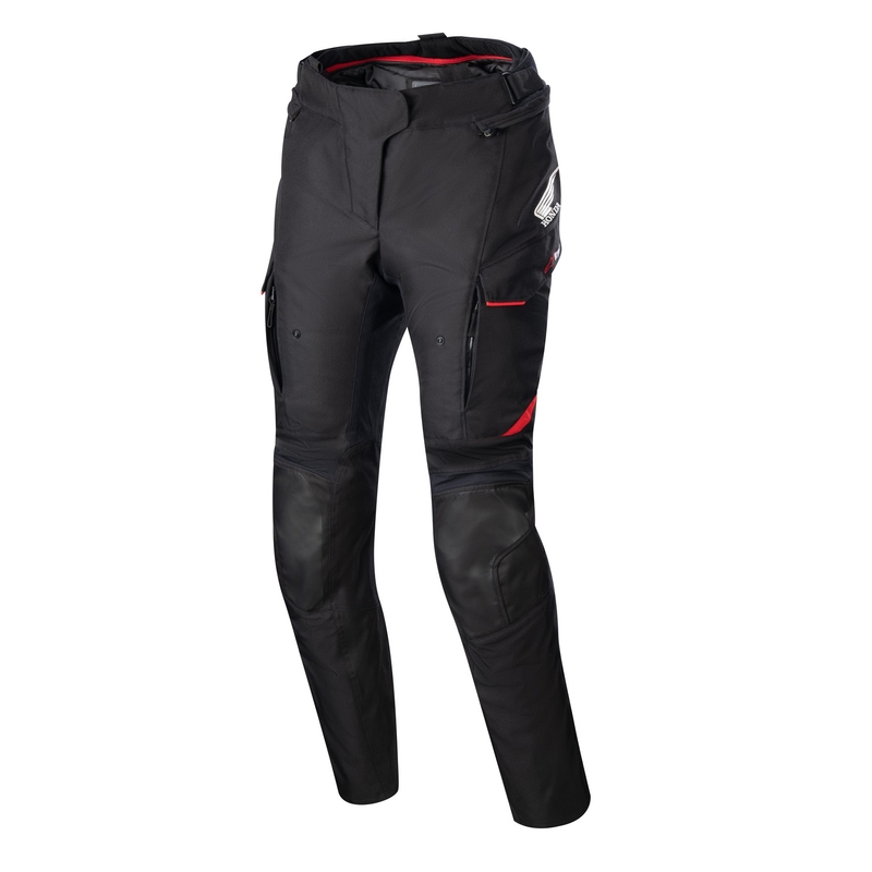 Pantaloni de motocicletă Alpinestars Stella Andes Drystar Honda pentru femei negru-gri-roșu