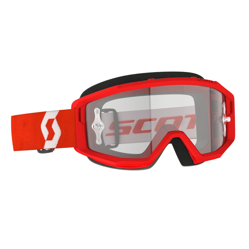 Ochelari de motocros SCOTT PRIMAL CLEAR roșu și alb