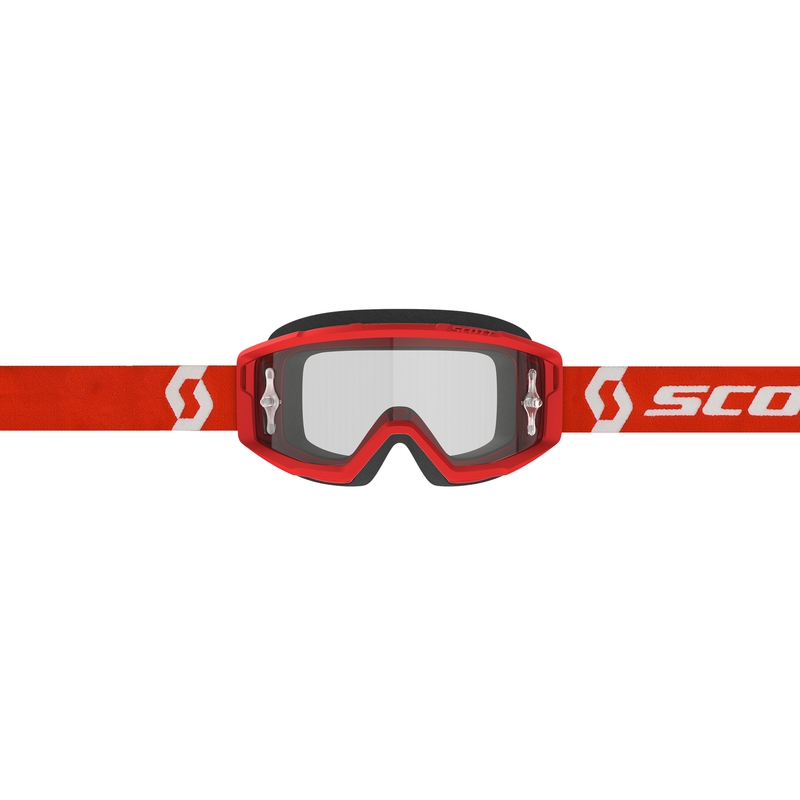 Ochelari de motocros SCOTT PRIMAL CLEAR roșu și alb