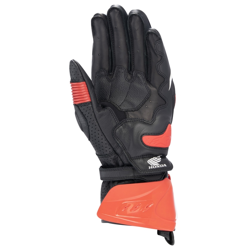 Mănuși moto Alpinestars GP PRO R 3 Honda negru-roșu fluo-albastru-alb