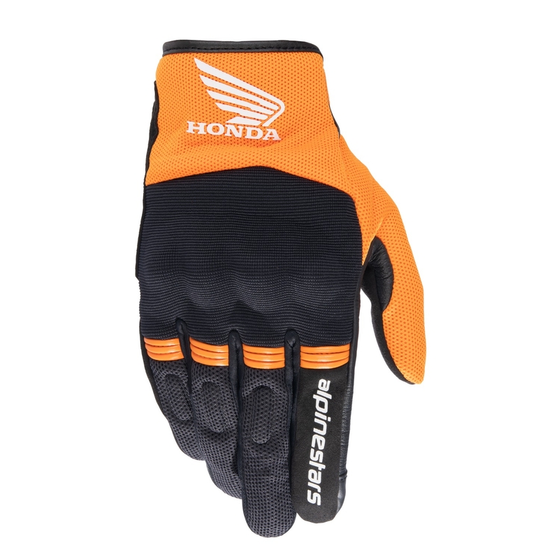 Alpinestars Copper Honda mănuși de motocicletă colecția 2024 negru și portocaliu