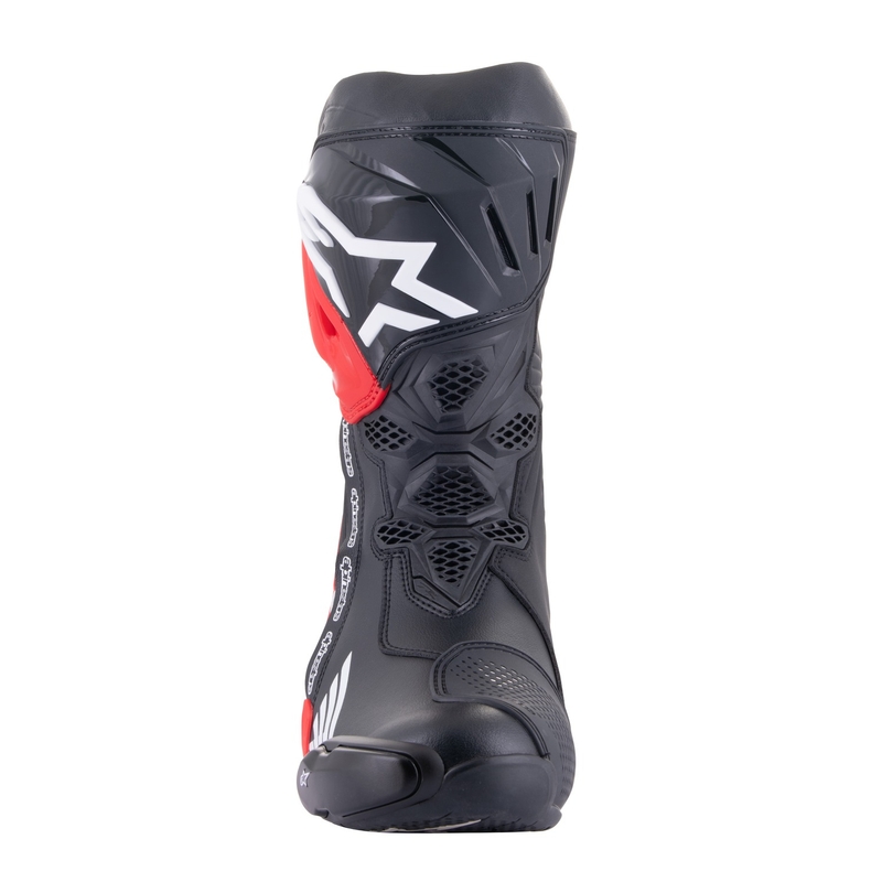 Ghete moto Alpinestars Supertech R Honda negru-roșu fluo-albastru-alb