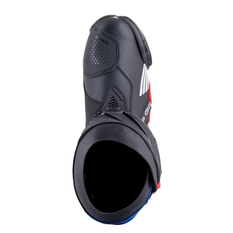 Ghete moto Alpinestars Supertech R Honda negru-roșu fluo-albastru-alb
