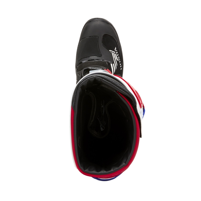 Ghete Motocicletă Alpinestars Tech 7 Enduro Drystar Honda Negru-Albastru-Alb-Roșu