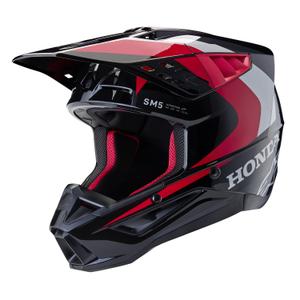 Alpinestars S-M5 Honda Motocross Helmet 2024 negru-roșu-gri