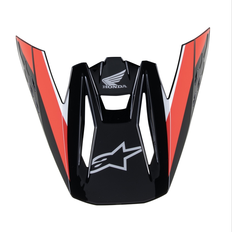 Vizor de cască pentru Alpinestars S-M5 Honda collection negru-roșu-gri