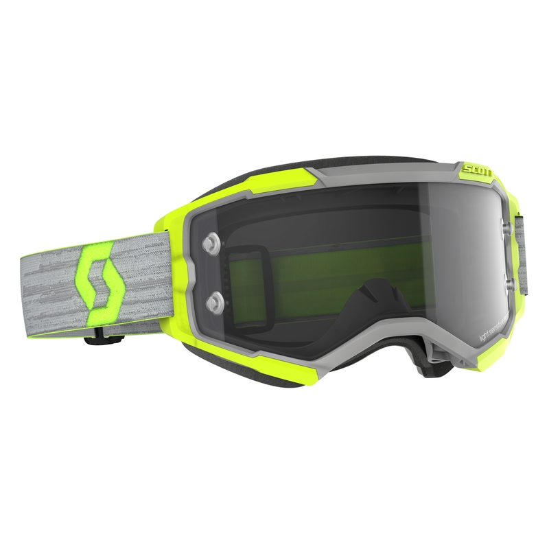 Ochelari de protecție SCOTT Fury LS de motocross negru-galben fluo