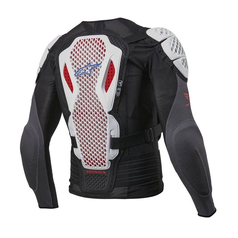 Colecția de protecție corporală Alpinestars Bionic Plus 2 Honda alb-albastru-roșu-negru