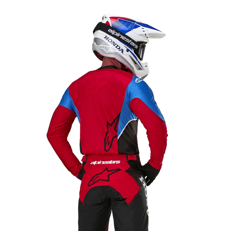 Tricou Motocross Alpinestars Racer Iconic Collection Honda Roșu-Negru-Albastru-Alb