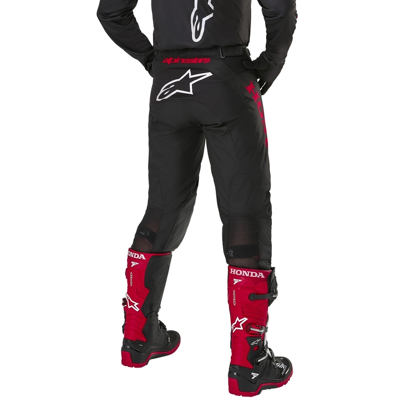 Pantaloni Motocross Alpinestars Racer Iconic Honda Collection Negru-Roșu