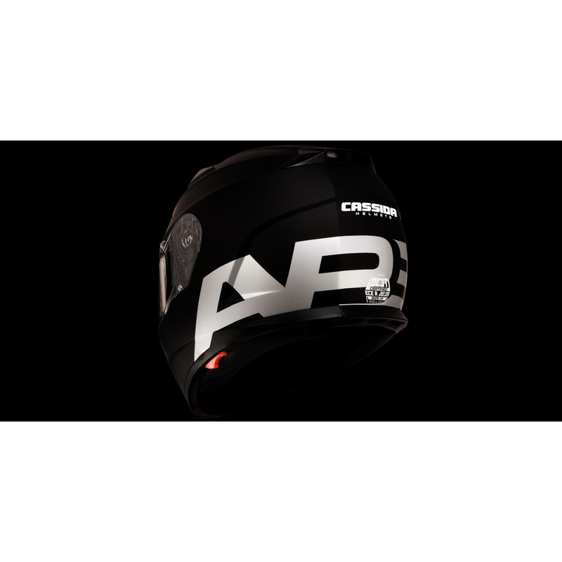 Cască de motocicletă Cassida Apex Vision negru mat reflectorizant gri mat