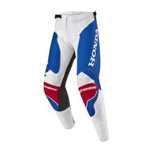 Pantaloni motocross Alpinestars Racer Iconic Honda colectia alb-albastru-rosu-negru