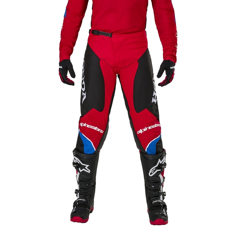 Colectia de pantaloni Alpinestars Racer Iconic Honda Motocross Rosu-Negru-Albastru-Alb