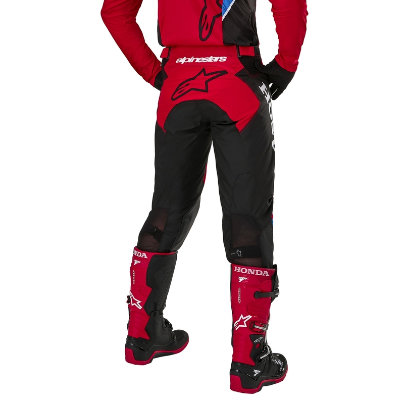 Colectia de pantaloni Alpinestars Racer Iconic Honda Motocross Rosu-Negru-Albastru-Alb