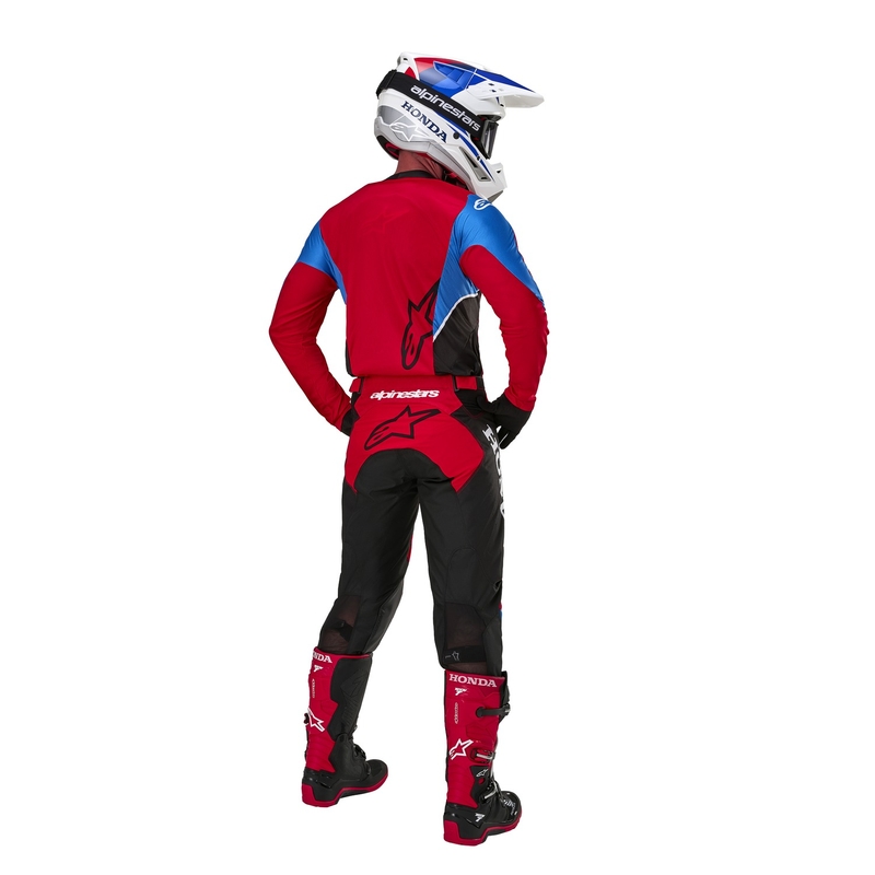 Colectia de pantaloni Alpinestars Racer Iconic Honda Motocross Rosu-Negru-Albastru-Alb