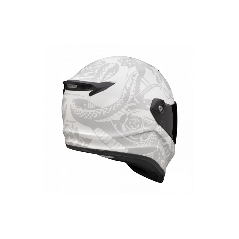 Cască integrală pentru motociclete Scorpion Covert FX Dragon gri mat-argintiu