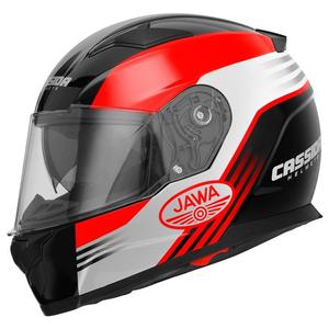 Cască de motocicletă Cassida Apex Jawa - roșu-negru-gri