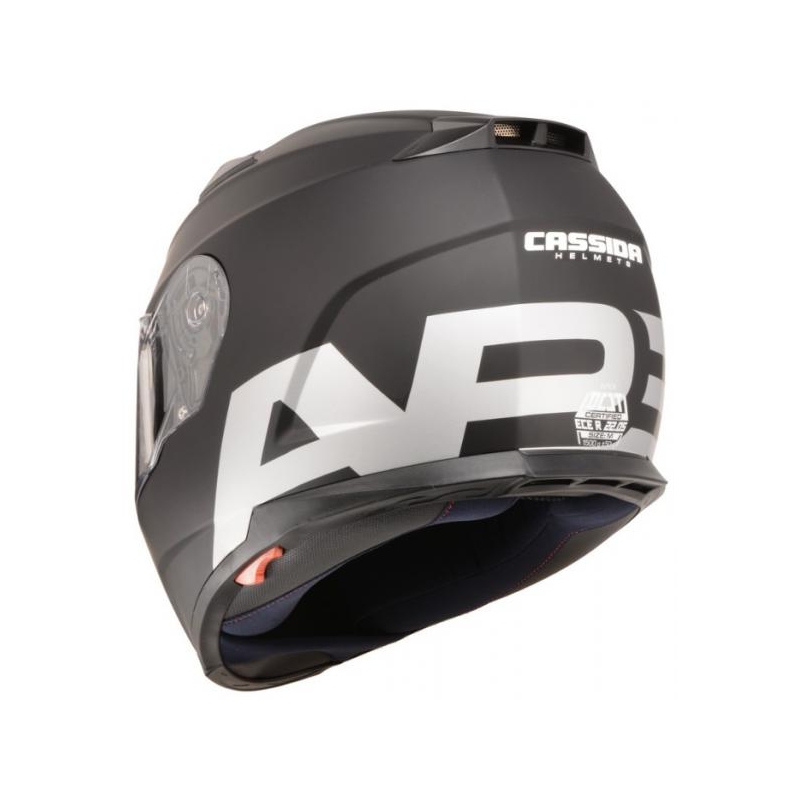 Cască de motocicletă Cassida Apex Vision negru mat reflectorizant gri mat