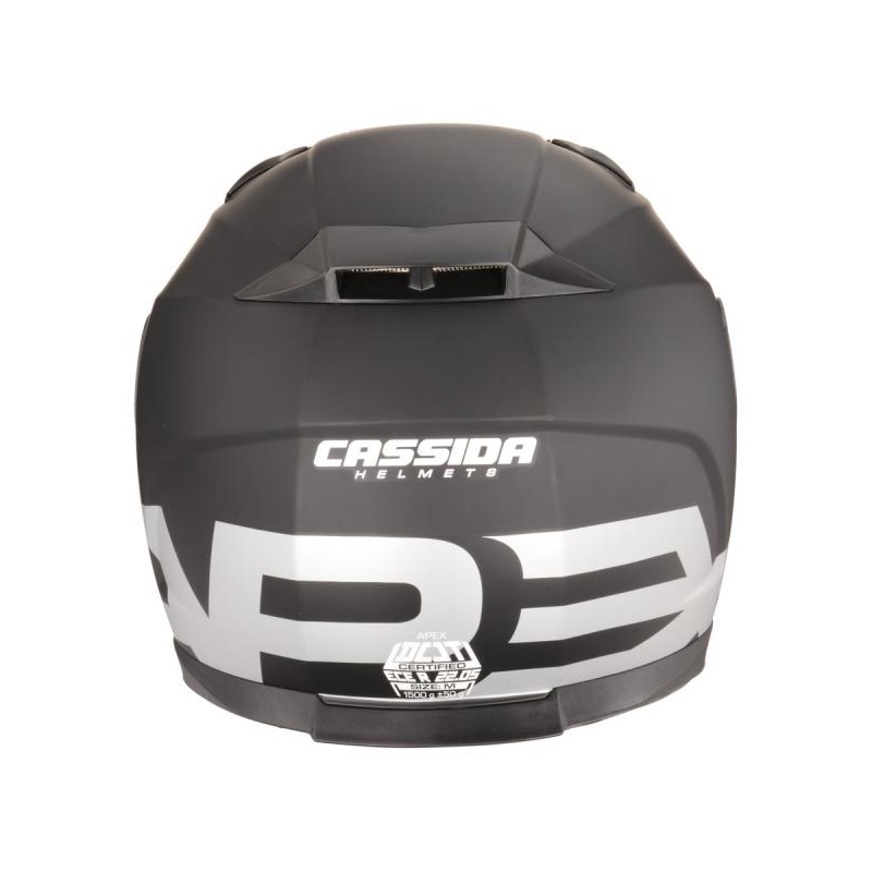 Cască de motocicletă Cassida Apex Vision negru mat reflectorizant gri mat