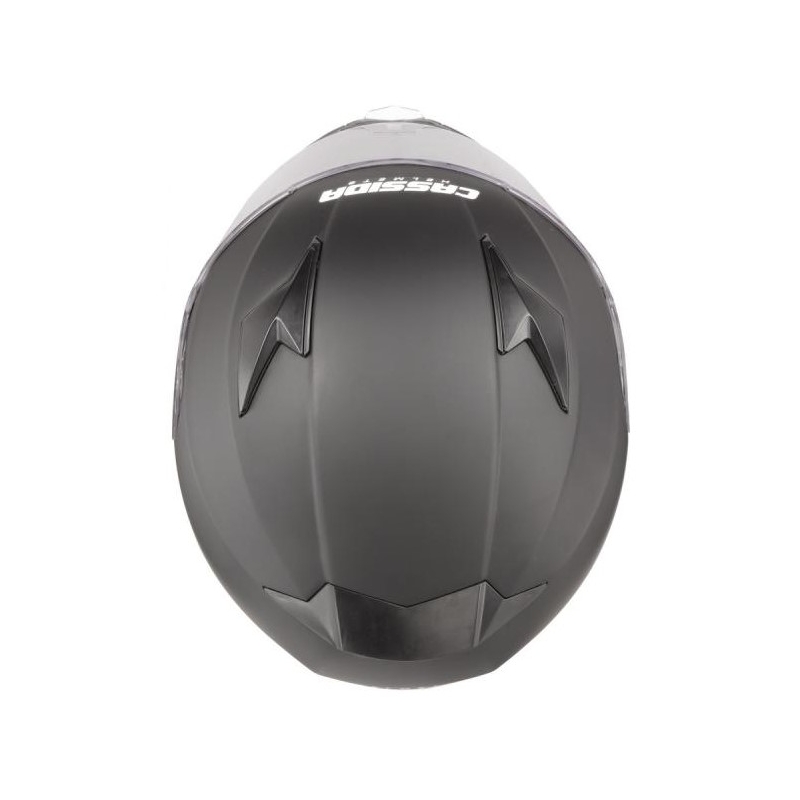 Cască de motocicletă Cassida Apex Vision negru mat reflectorizant gri mat