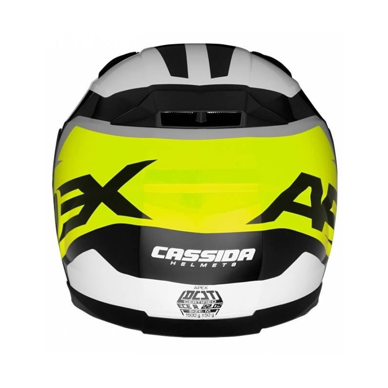 Cască de motocicletă Cassida Apex Contrast negru-alb-gri-gri-fluo galben lichidare