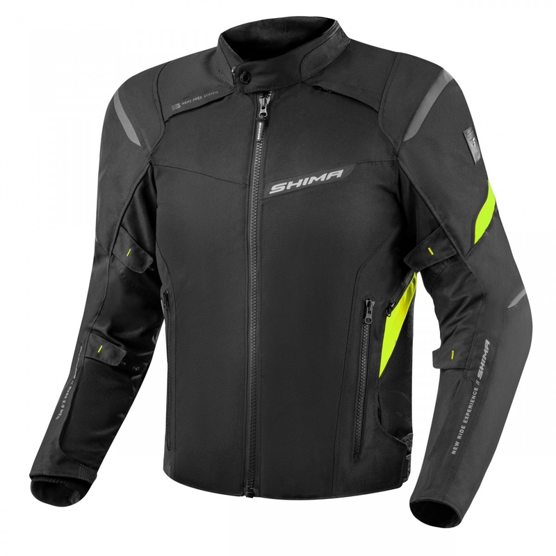 Geacă moto Shima Rush 2.0 negru-galben fluo