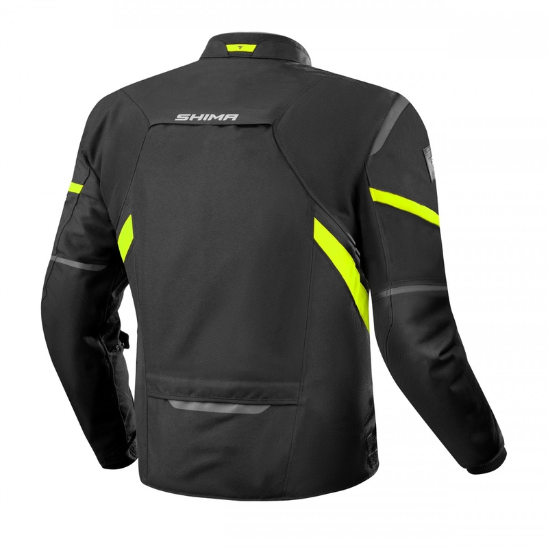 Geacă moto Shima Rush 2.0 negru-galben fluo