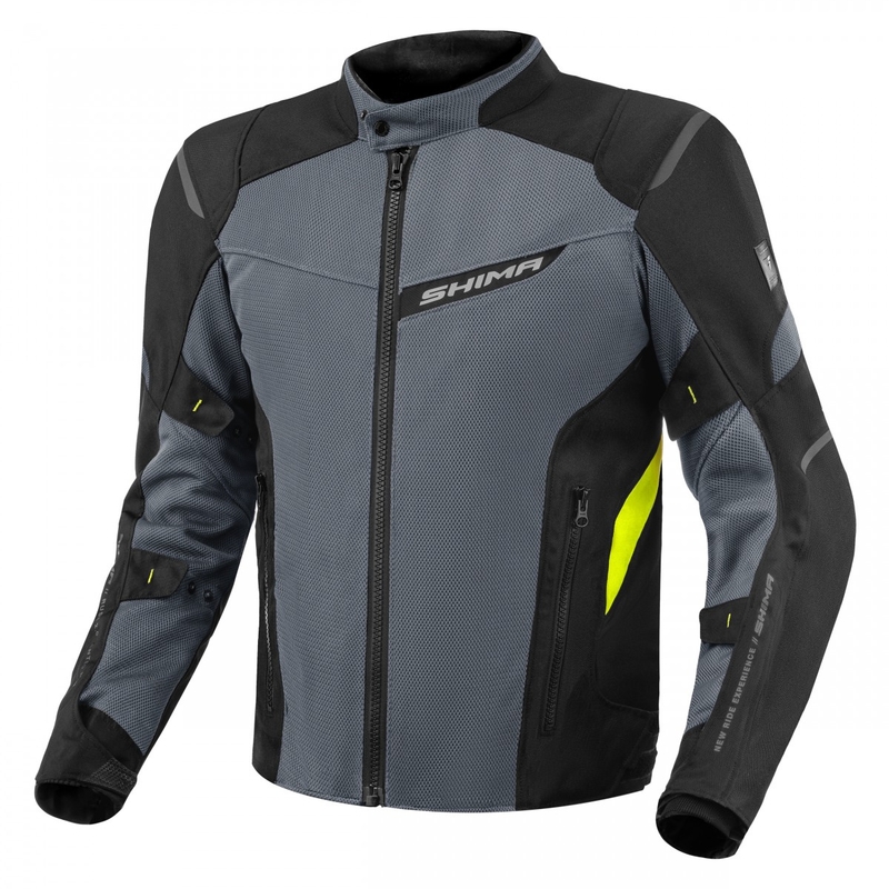 Geacă moto Shima Rush Vent 2.0 negru-gri-galben fluo
