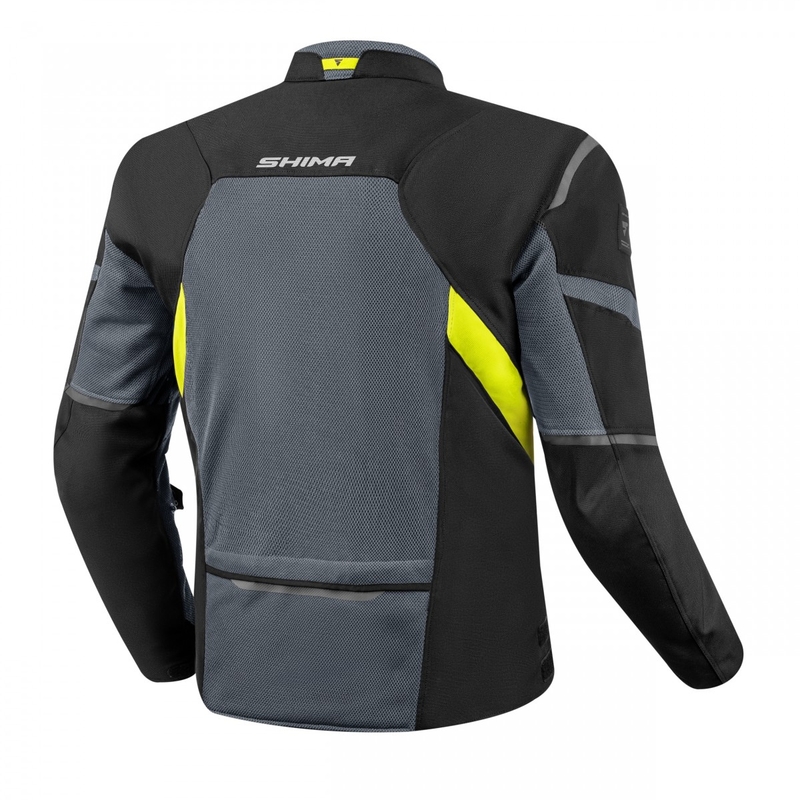 Geacă moto Shima Rush Vent 2.0 negru-gri-galben fluo