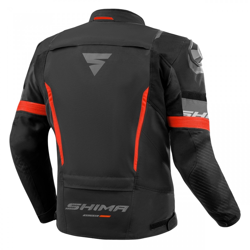 Jacheta moto Shima Solid 2.0 negru-rosu
