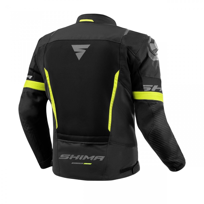 Geacă moto Shima Solid 2.0 Vent negru-galben fluo