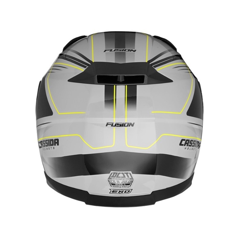 Cască de motocicletă Cassida Apex Fusion gri-negru-galben-fluo lichidare