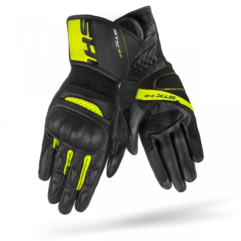 Mănuși moto Shima STX 2.0 negru-galben fluo