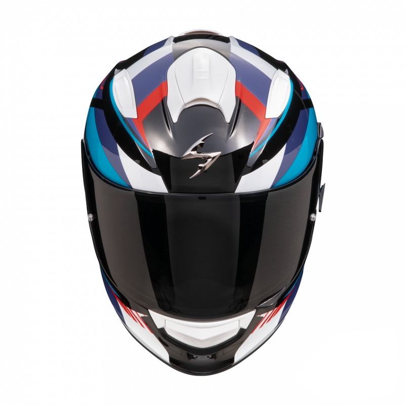 Casca integrala de motocicleta Scorpion EXO-491 Abilis negru-albastru-rosu
