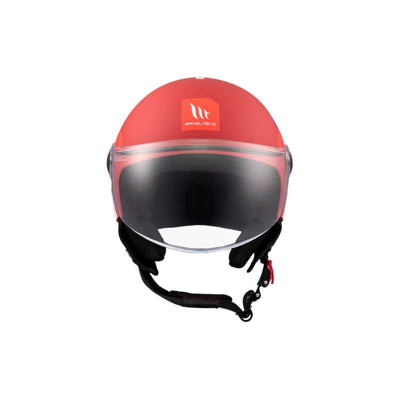 Casca moto deschisa MT STREET INBOARD C5 rosu-alb mat