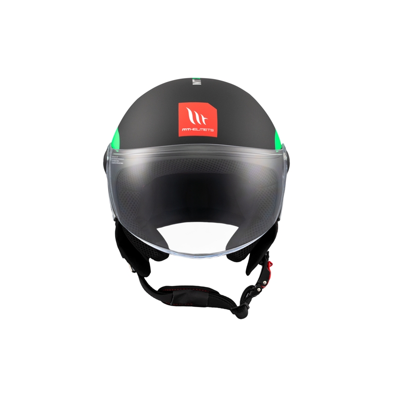 Casca moto deschisa MT STREET INBOARD D6 negru-verde mat