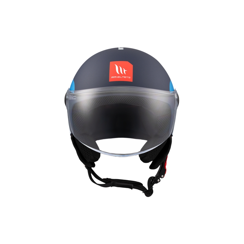 Casca moto deschisa MT STREET INBOARD C7 albastru-alb mat