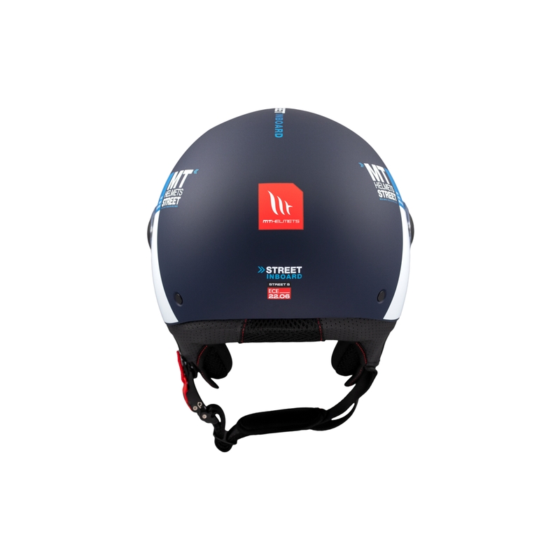 Casca moto deschisa MT STREET INBOARD C7 albastru-alb mat