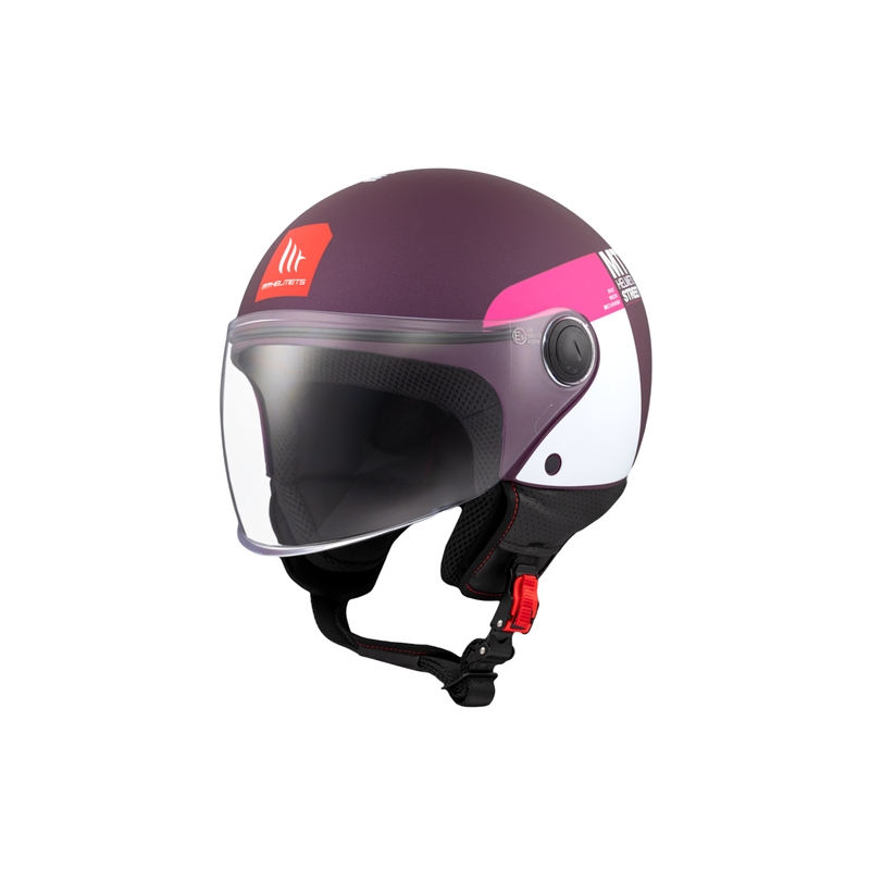 Casca moto open MT STREET INBOARD C8 violet-roz mat