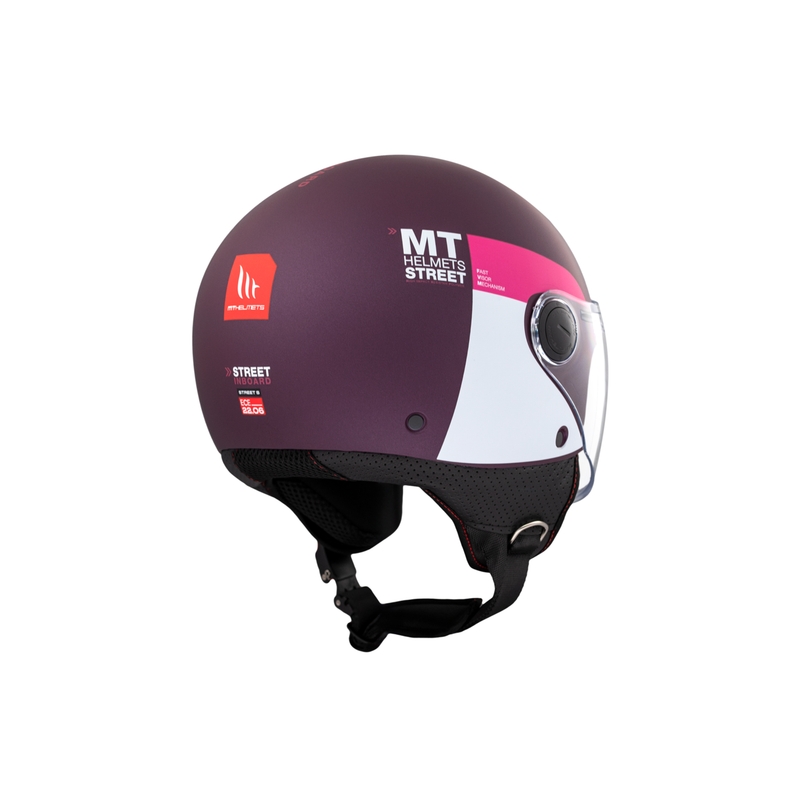 Casca moto open MT STREET INBOARD C8 violet-roz mat