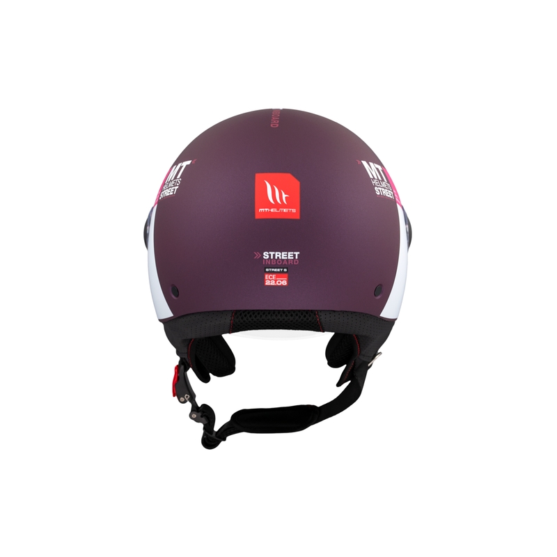 Casca moto open MT STREET INBOARD C8 violet-roz mat