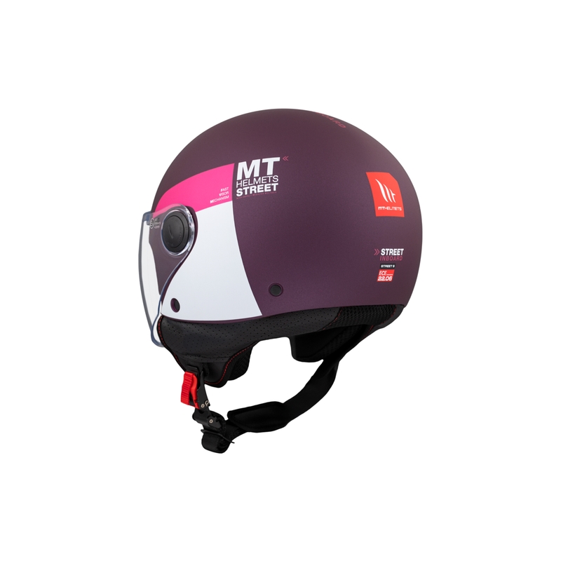 Casca moto open MT STREET INBOARD C8 violet-roz mat