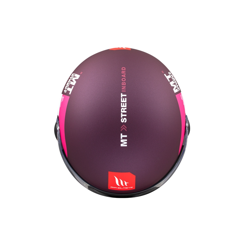 Casca moto open MT STREET INBOARD C8 violet-roz mat
