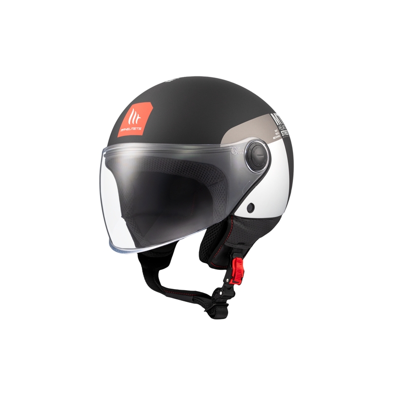 Cască de motocicletă deschisă MT STREET INBOARD D2 negru mat-argintiu