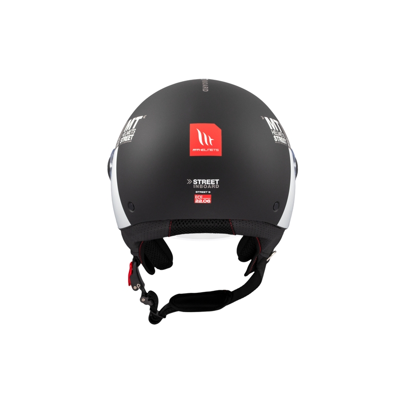Cască de motocicletă deschisă MT STREET INBOARD D2 negru mat-argintiu