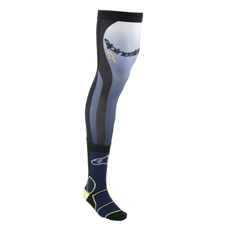 Șosete Alpinestars Knee Brace albastru-galben fluo-alb-negru