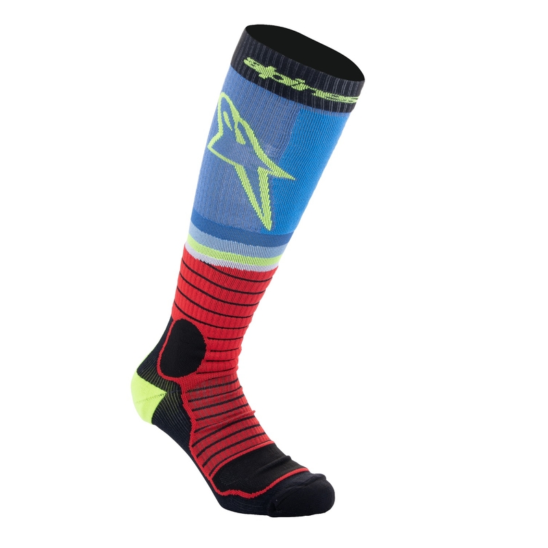 Ciorapi Alpinestars MX PRO negru-rosu fluo-galben fluo-albastru