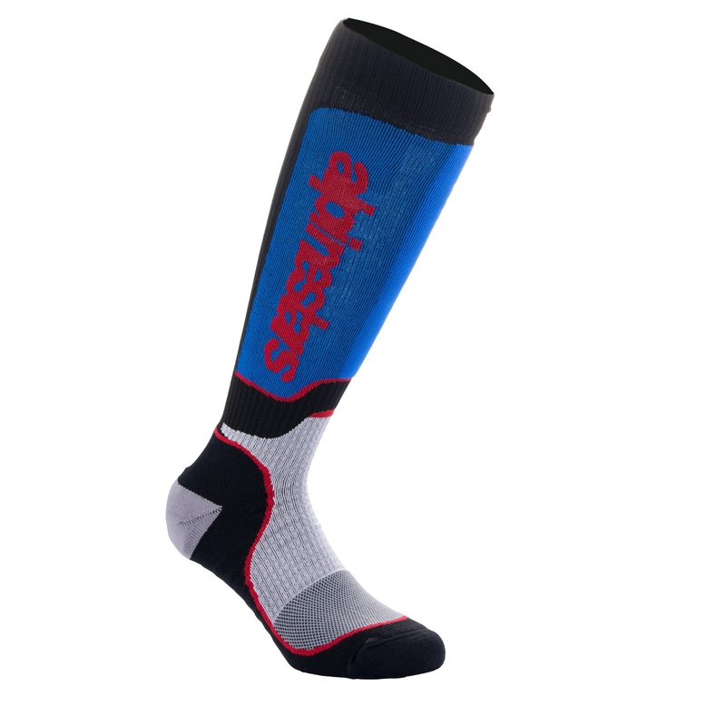Șosete Alpinestars MX Plus negru-roșu-albastru-gri