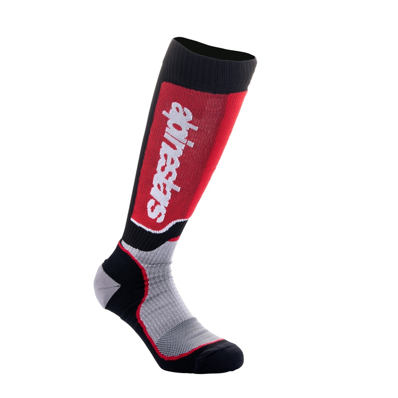Șosete Alpinestars MX Plus pentru copii Negru-Roșu-Gri